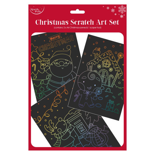 Picture of CHRISTMAS SCRATCH ART SET